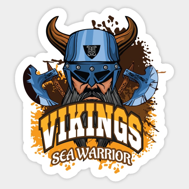 Valhalla Viking Norse Warrior Sticker by XOZ